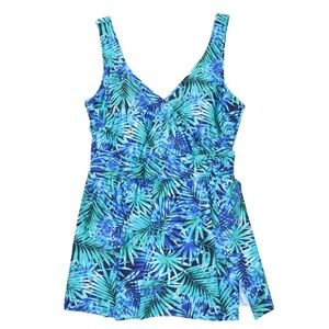 Seekers Essential Australia Size 16 Swim Wear One Piece Green Floral